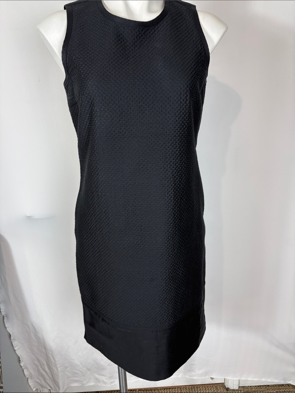 Rag & Bone Black Textured Zip-Front Sleeveless Dress